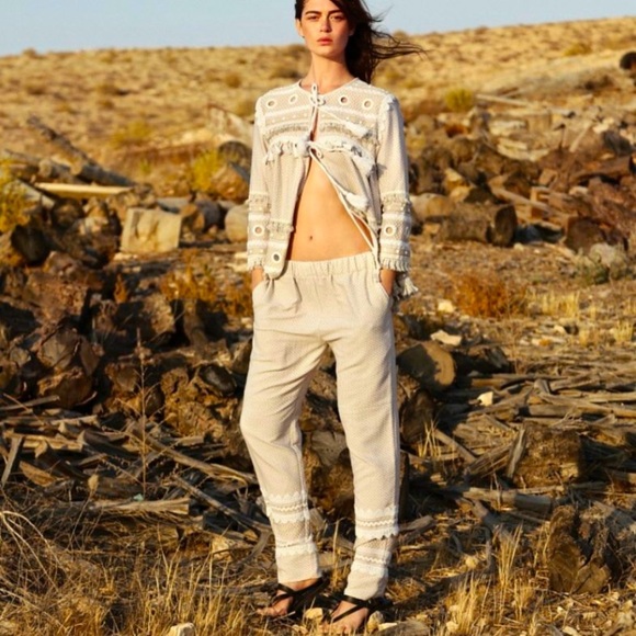 dodo barbor boho Yehuda knit cotton embroidered pants size small $350 - Picture 1 of 9